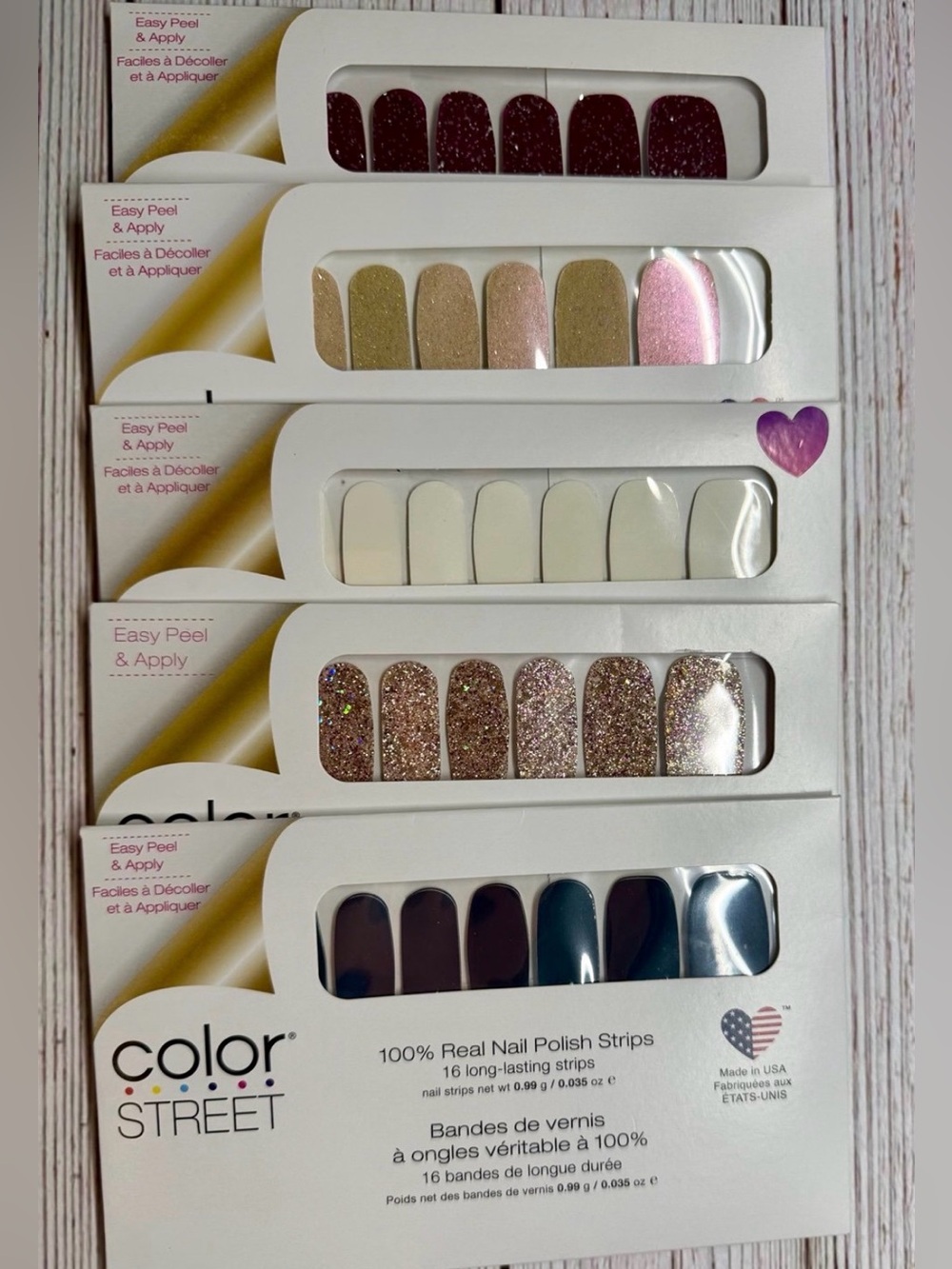 Color Street Nail Polish Strips - Bundle of 5